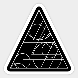 Geometric modern black white abstract Sticker
